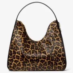 MICHAEL KORS Nayla Medium Leopard Print Calf Hair Shoulder Bag